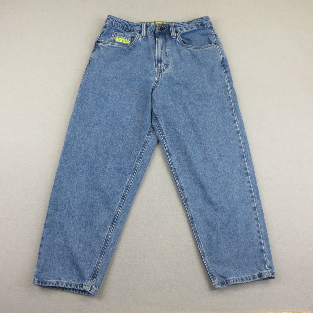 Empyre Loose Fit Jeans Mens 30 (32x27) Blue Denim Skate Streetwear Embroidered